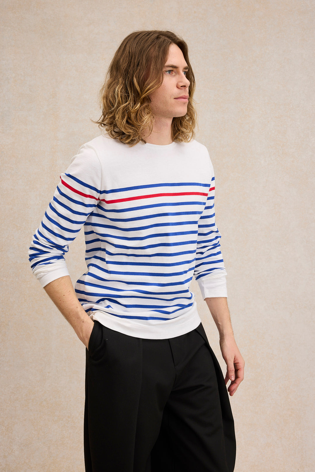 カットソー(長袖/七分) L'Appartement LE MINOR Off Turtle Border Our t-shirts | Le Minor