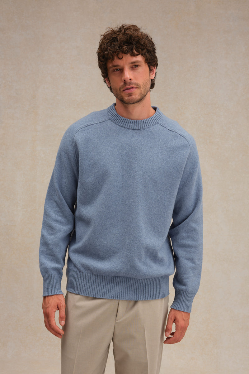 Pull homme col rond orage