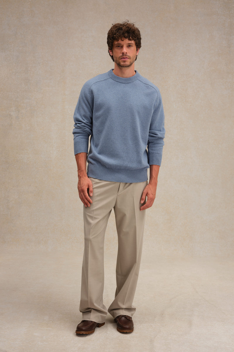 Pull homme col rond orage