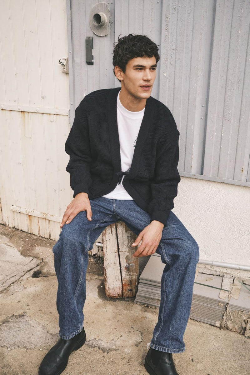 Veste Noragi Chunky bleu marine - Le Minor x Flâneurs