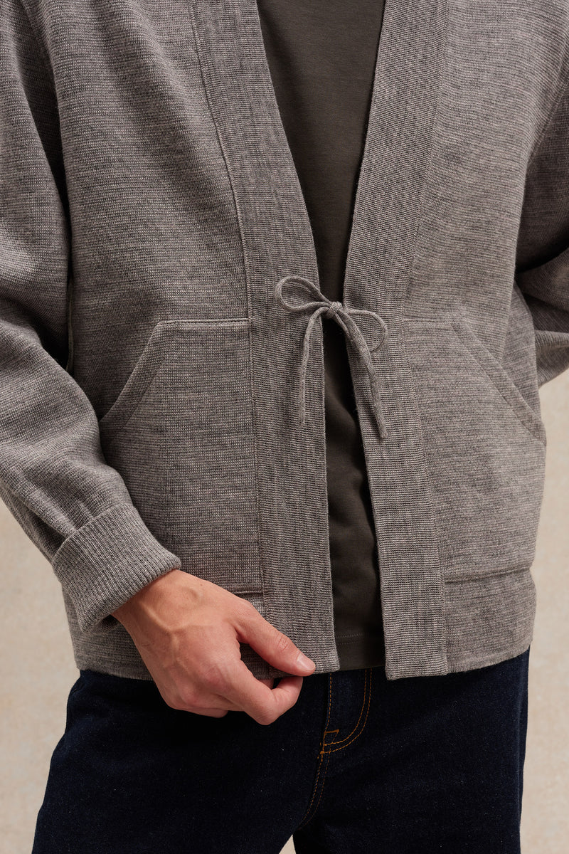 Veste Noragi grise en maille milano - Le Minor x Flâneurs