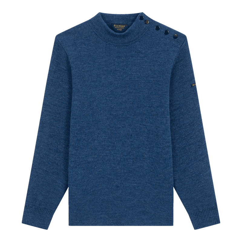 Pull marin homme bleu denim Le Minor 