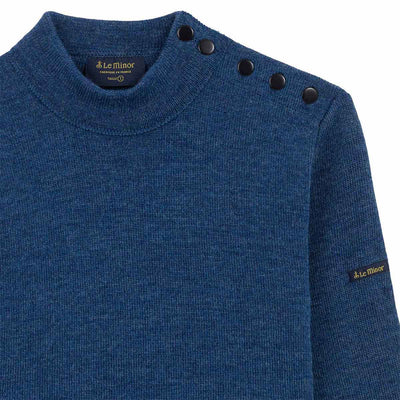 Pull marin homme bleu denim Le Minor 