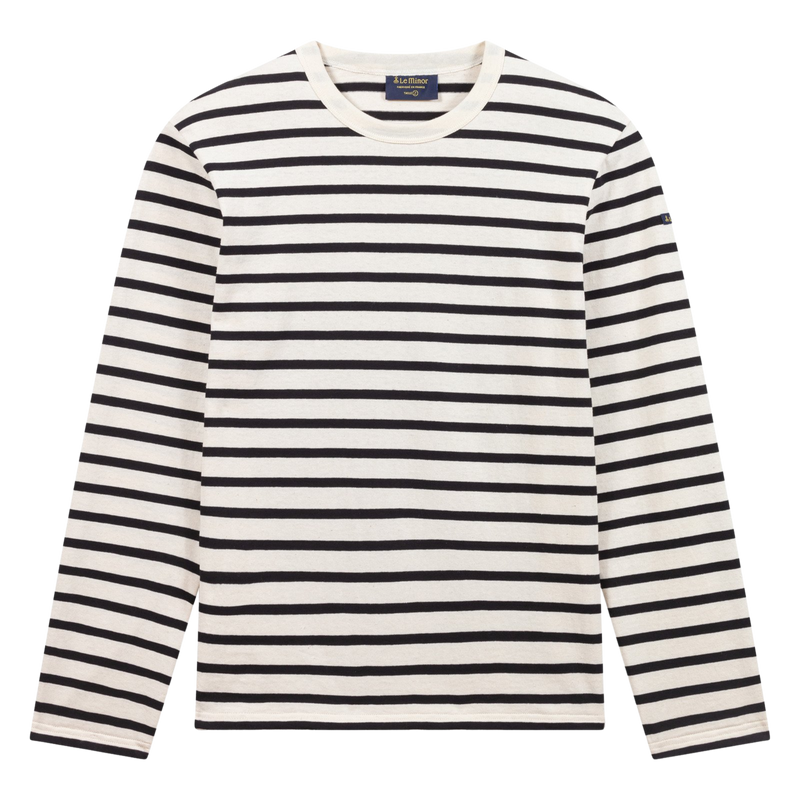 Tee shirt rayé blanc top et noir