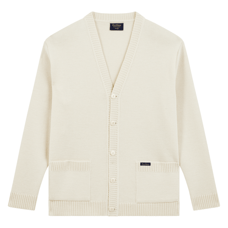 Cardigan écru unisexe - 100% laine