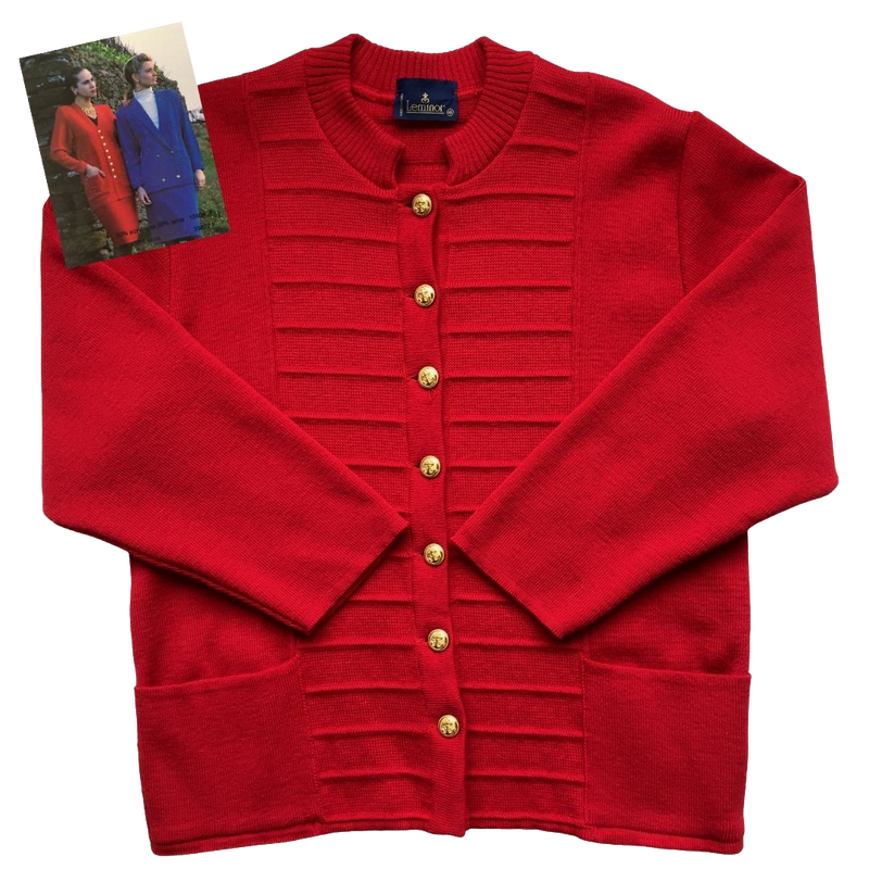 Red Ottoman cardigan - second hand
