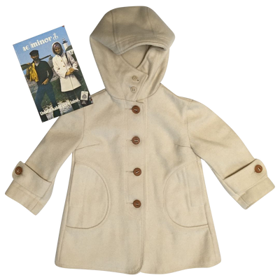 Children's ecru hooded coat - second hand