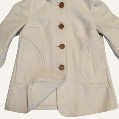 Children's ecru hooded coat - second hand