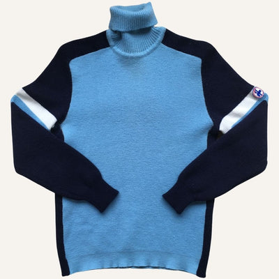 Blue ski turtleneck sweater - second hand 