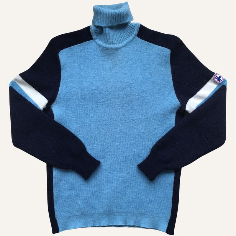 Blue ski turtleneck sweater - second hand 