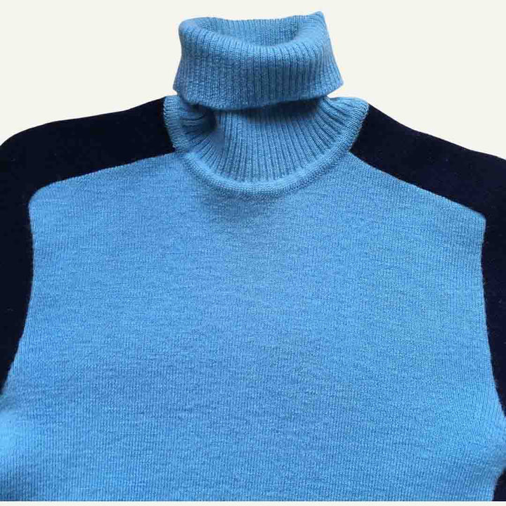 Pull De Ski Mc'lem En Maille épaisse - Taille M - Couleur Bleu Imprimé Animal - Thermique - Neuf Sans étiquettes