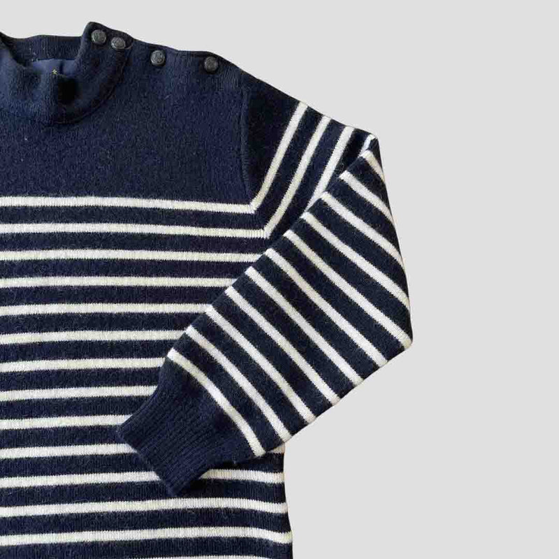Navy and ecru sweater - second hand
