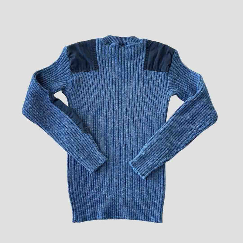 Light blue sweater with elbow patches