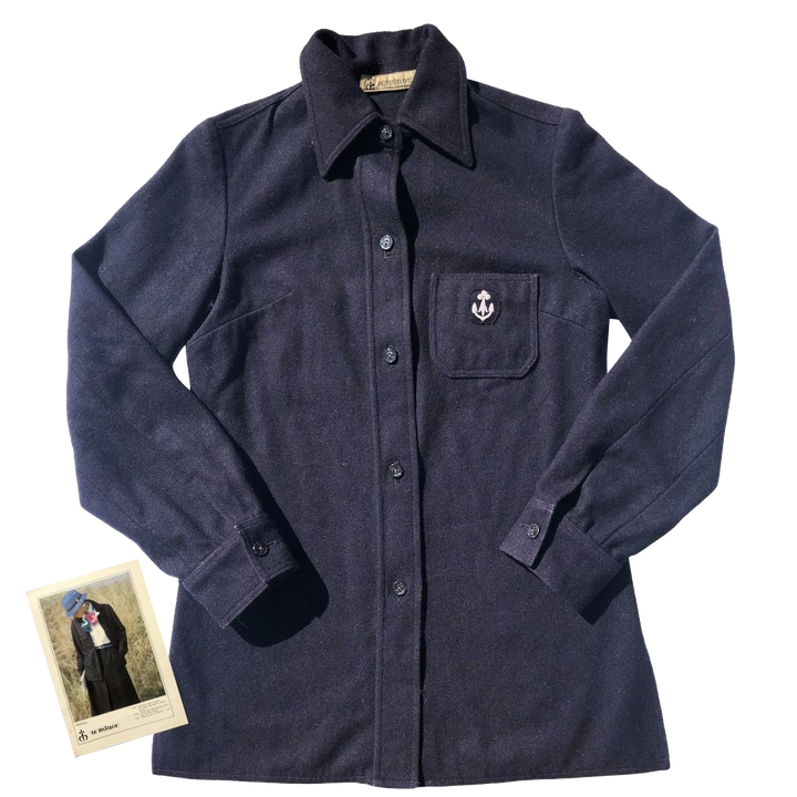 Adriana - Chemise Oversize Marine a Rayure Jusqu'A La Taille 60 Adriana - Chemise Oversize Marine a Rayure Jusqu'A La Taille 60