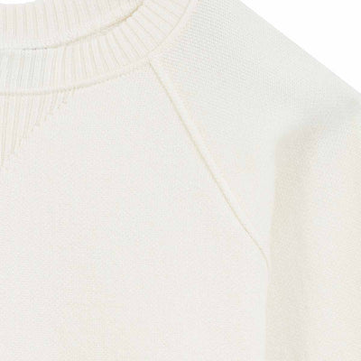 Sweat molleton mérinos écru pour femme